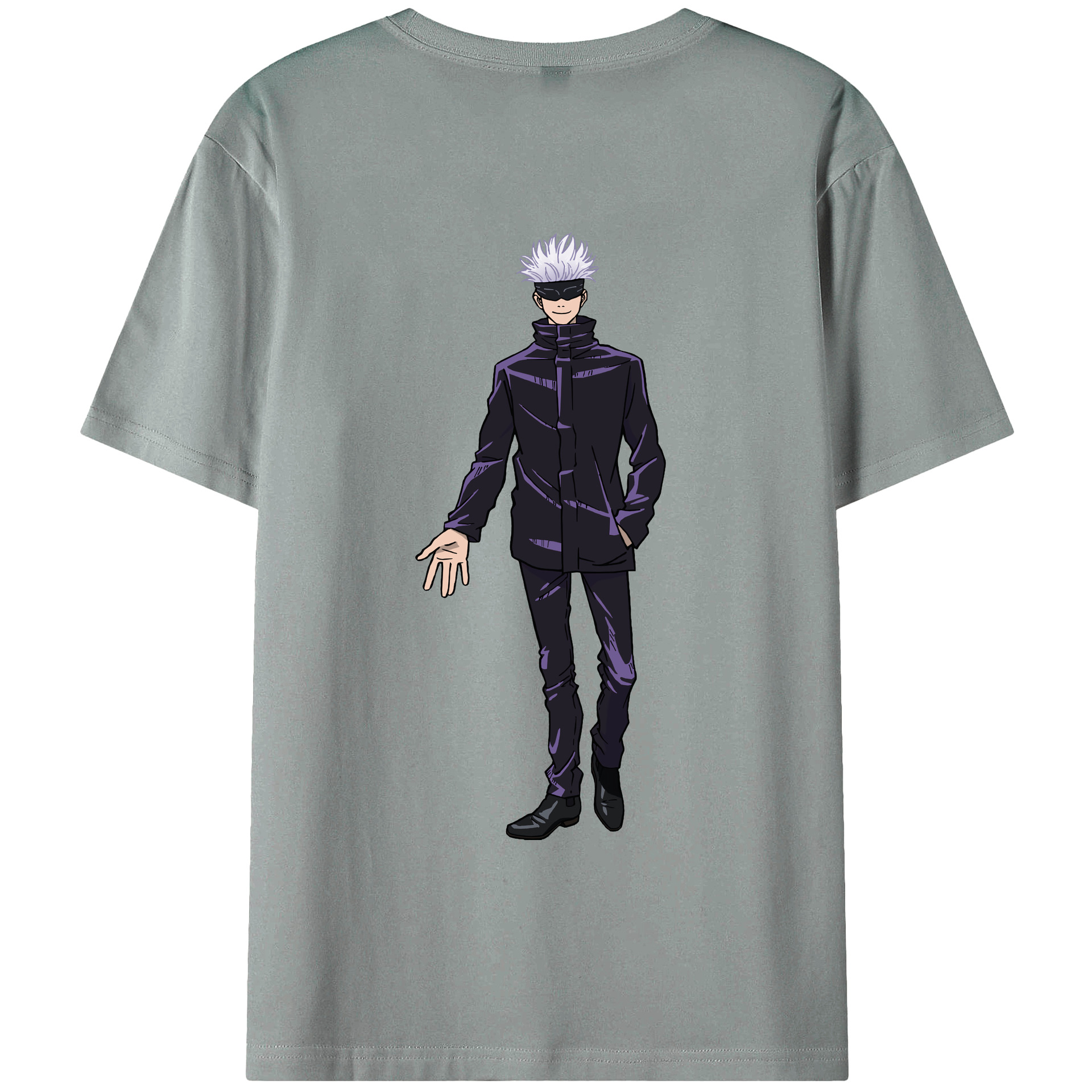（画像用） 呪術廻戦 Jujutsu Kaisen 綿100％ メンズ半袖Tシャツ（バックプリント） 通気性